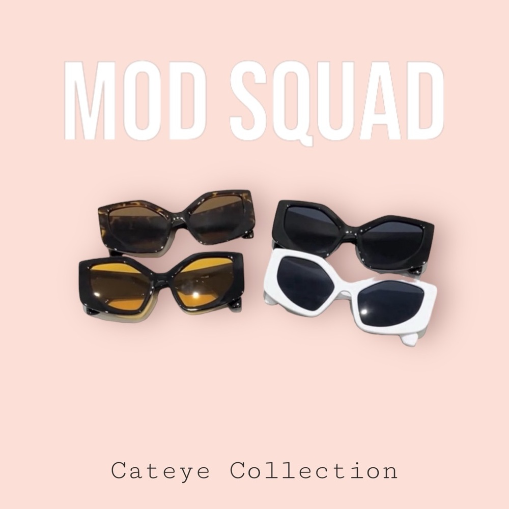🆕 Trendy Oversized Cat Eye Sunglasses Y2K Creative Unique Design‼️ MOD SQUAD ‼️ - Picture 15 of 16